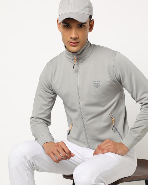 Zip-Front Track Jacket