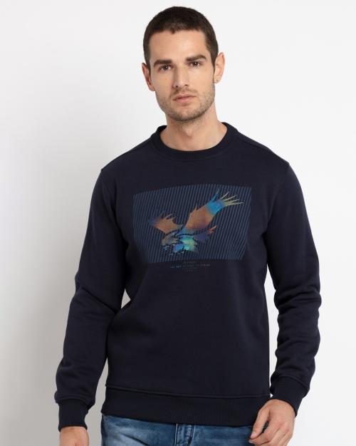 Printed Crew-Neck Pullover