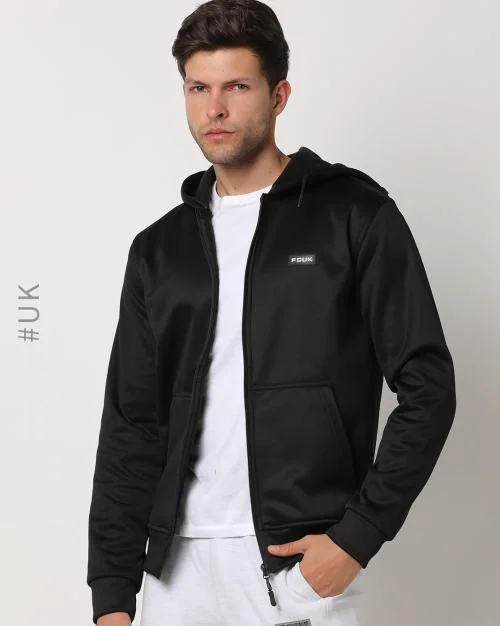 Zip-Front Slim Fit Hooded Jacket