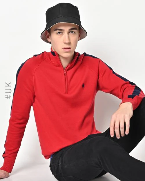 Slim Fit Zip-Up Pullover