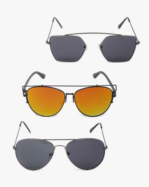 SDSG-Pack of 3-04-59 UV-Protected Aviator Sunglasses