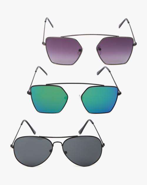 SDSG-Pack Of 3-21 UV-Protection Aviator Sunglasses