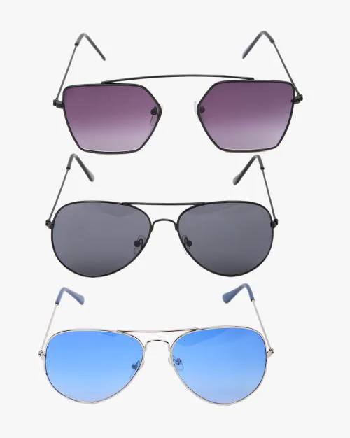 SDSG-Pack Of 3-41 UV-Protection Aviator Sunglasses