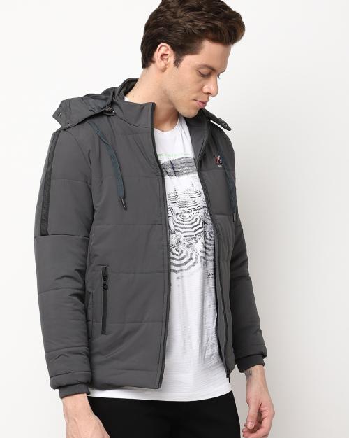 Zip-Front Jacket with Detachable Hood