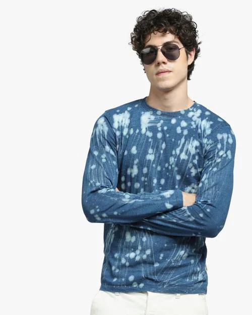 Printed Slim Fit Crew-Neck T-Shirt