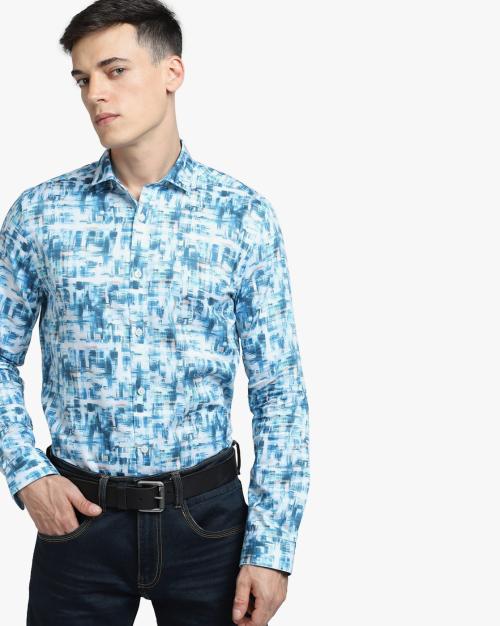 Men Printed Slim Fit Shirt