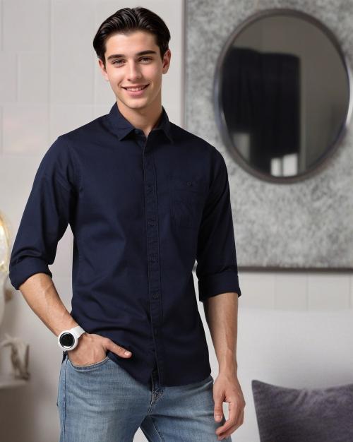 Men Slim Fit Cotton Shirt