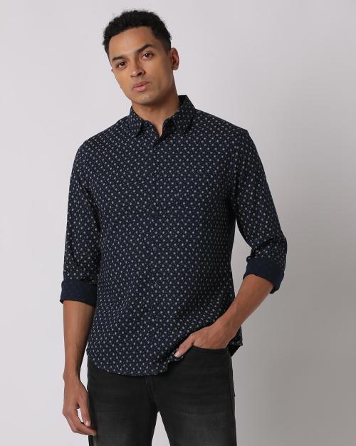 Men Printed Slim Fit Shirt