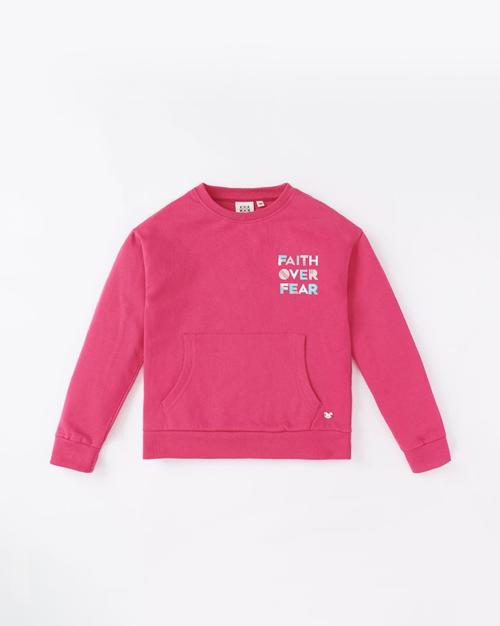 Printed Sweatshirt with Kangaroo Pockets