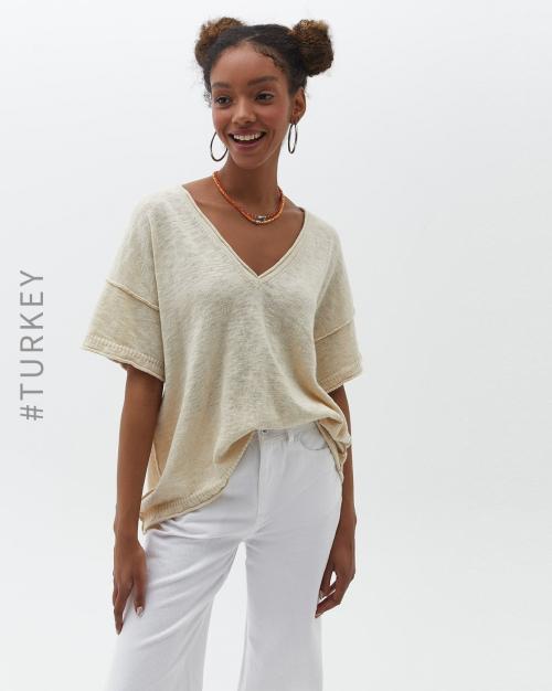 V-neck Loose Fit Top