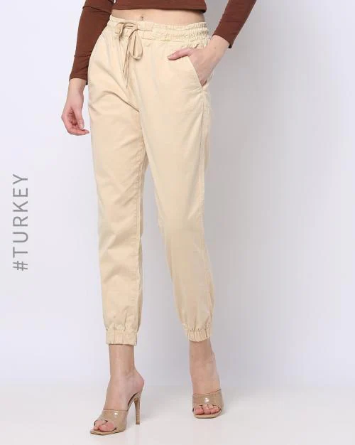 Slim Fit Jogger Pants with Drawstring Waist