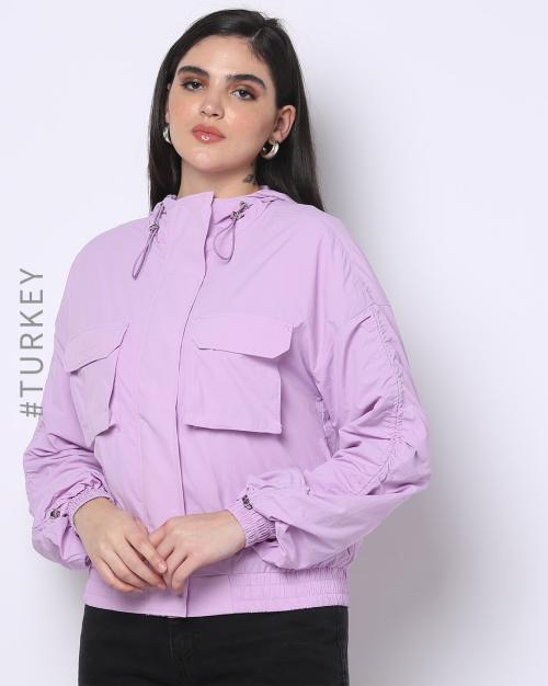 Bomber Jacket with Concealed Placket