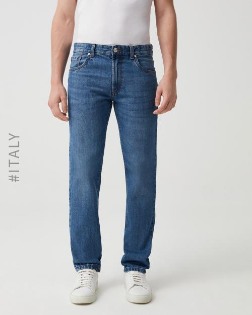 Lightly Washed Straight Fit Jeans