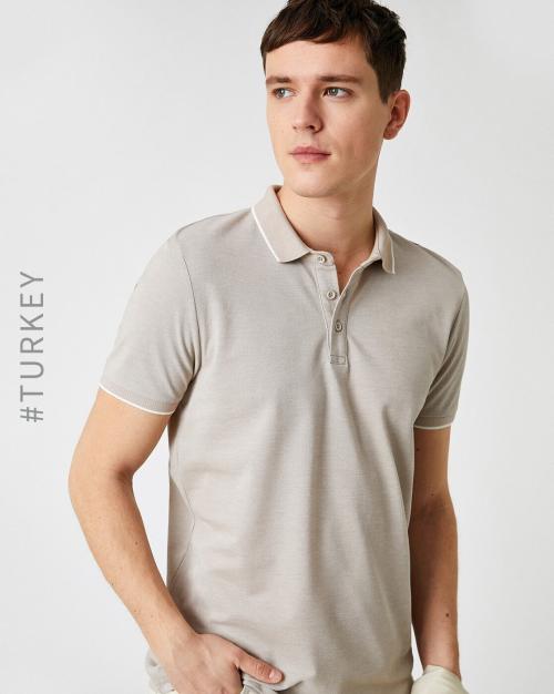 Regular Fit Polo T-Shirt with Ribbed Hem