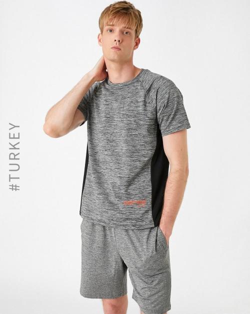 Regular Fit Heathered Crew-Neck T-Shirt