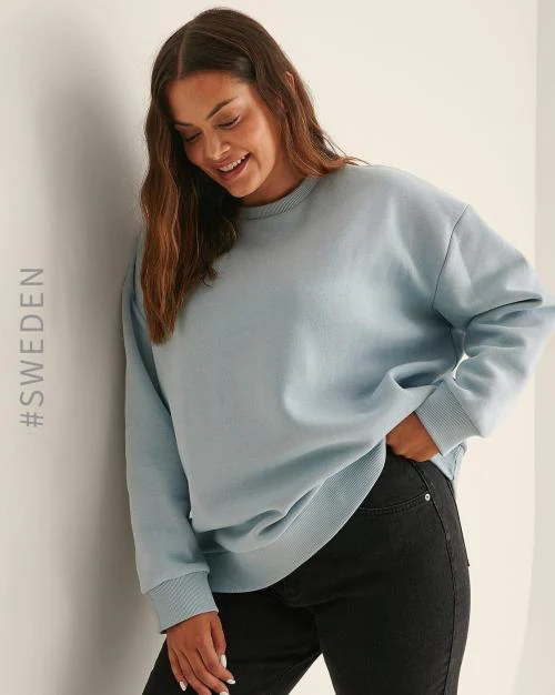 Drop-Shoulder Crew-Neck Sweatshirt