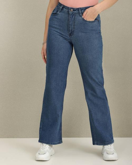 High-Rise Bootcut Jeans