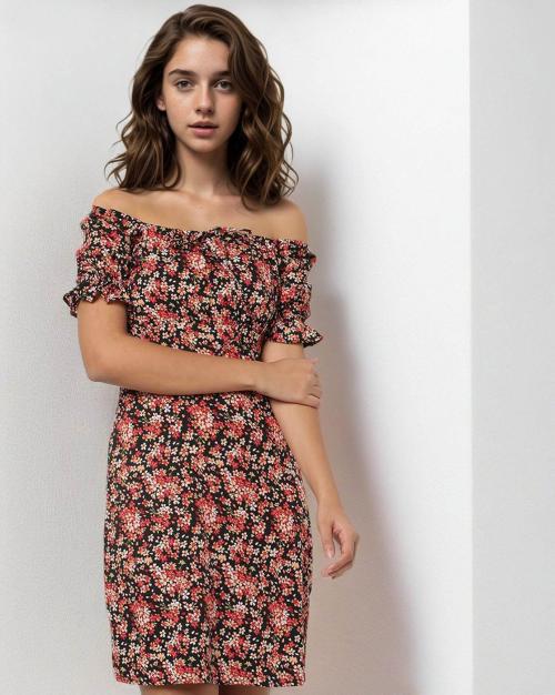 Women Floral Print Sheath Dress