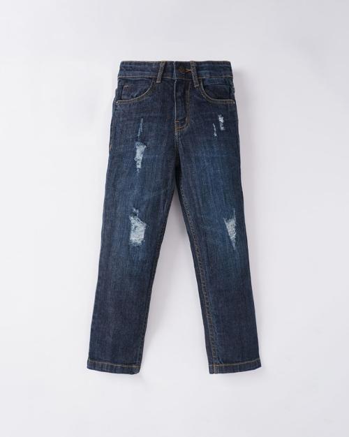 Lightly Washed Distressed Jeans