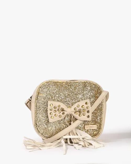 Sling Bag with Bow Applique