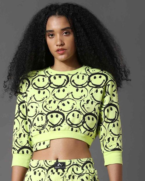 Graphic Print Round-Neck Sweatshirt