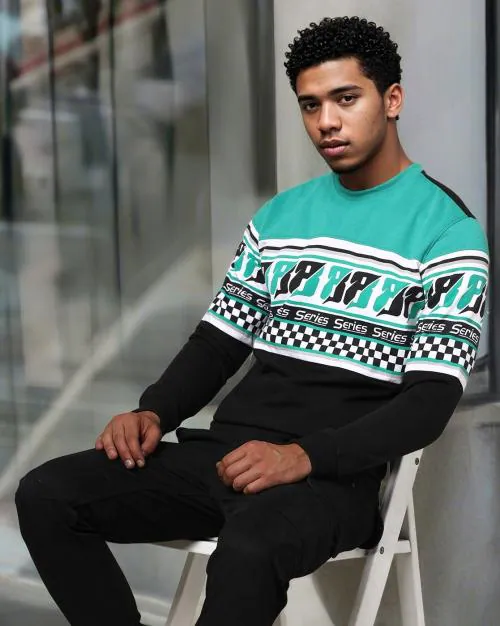 Colourblock Crew-Neck Sweatshirt