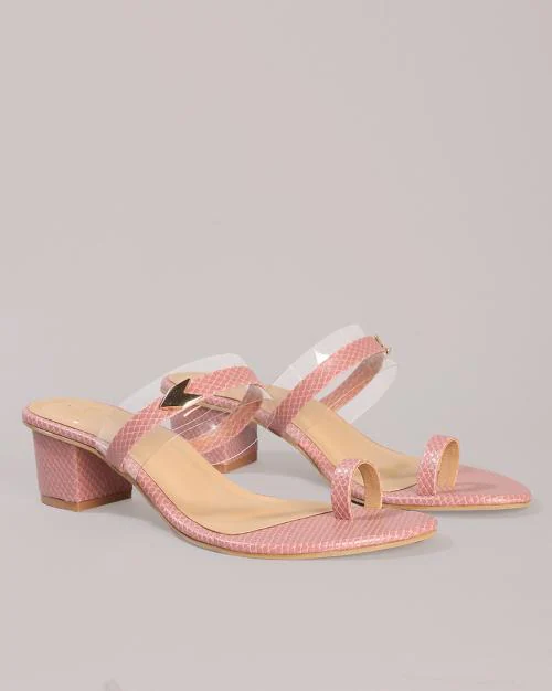 Women Toe-Ring Heeled Sandals