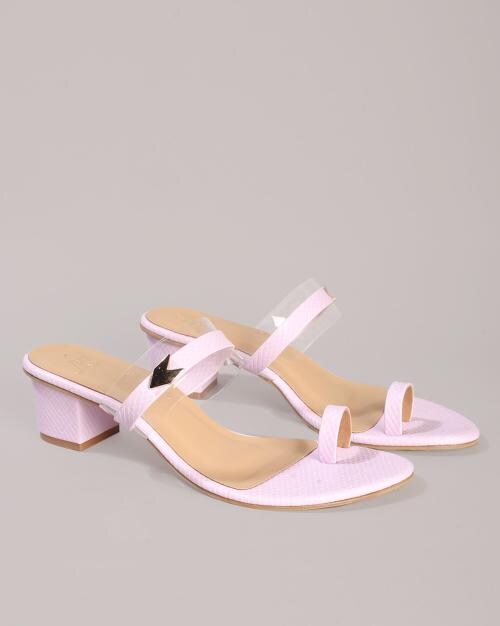 Women Toe-Ring Heeled Sandals