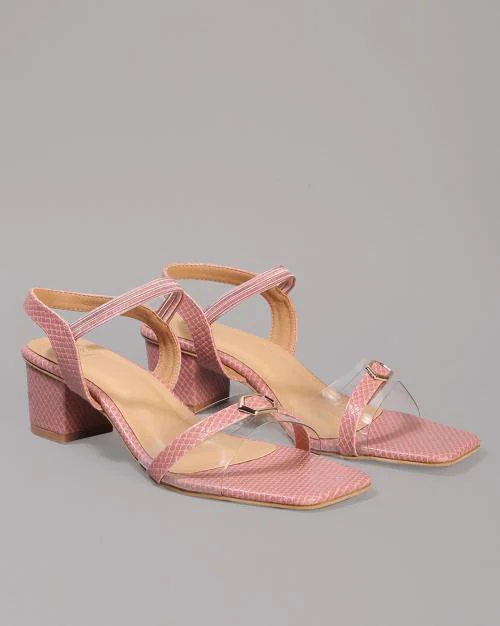 Women Slingback Chunky Heeled Sandals