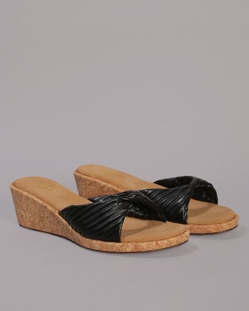 Women Open-Toe Slip-On Wedges