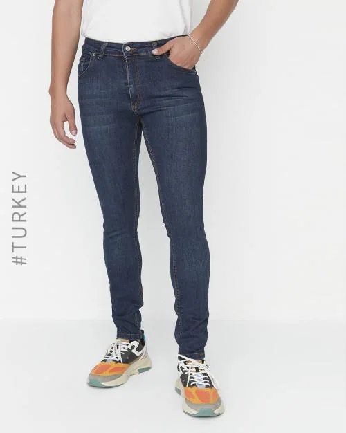 Buy Lightly Washed Skinny Fit Jeans Online at Best Prices in India 