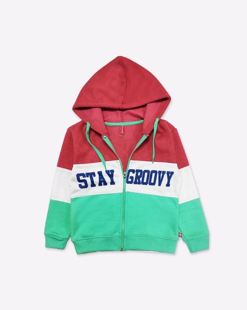 Girls Colourblock Regular Fit Hoodie
