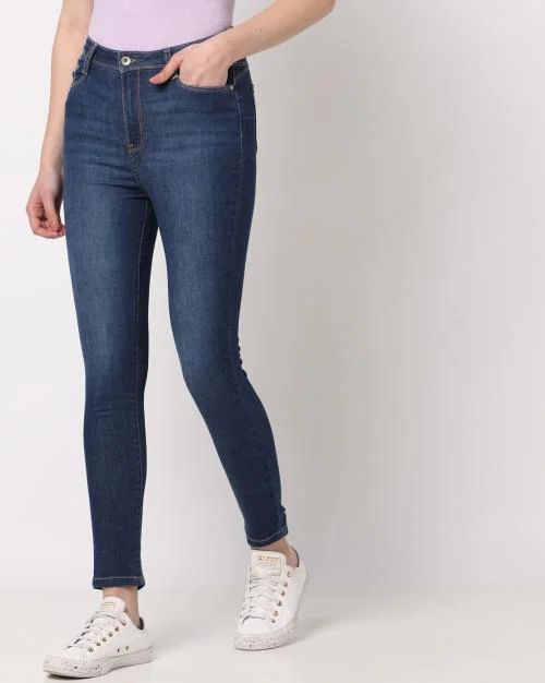 Buy MidWash Skinny Fit Jeans with Scoop Pocket Online at Best Prices