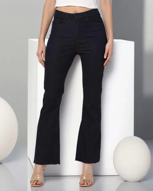 Wide-Leg Mid-Rise Jeans