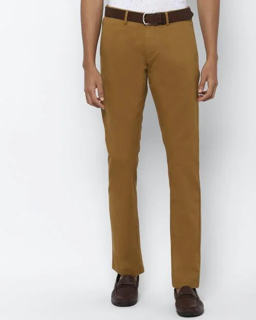 Slim Fit Flat-Front Trousers