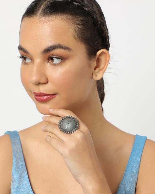 Bahubali Adjustable Cocktail Ring - TR-KM-417