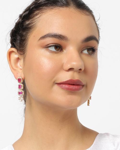 Buy StoneStudded Drop Earrings TRFS20328 Online at Best Prices in