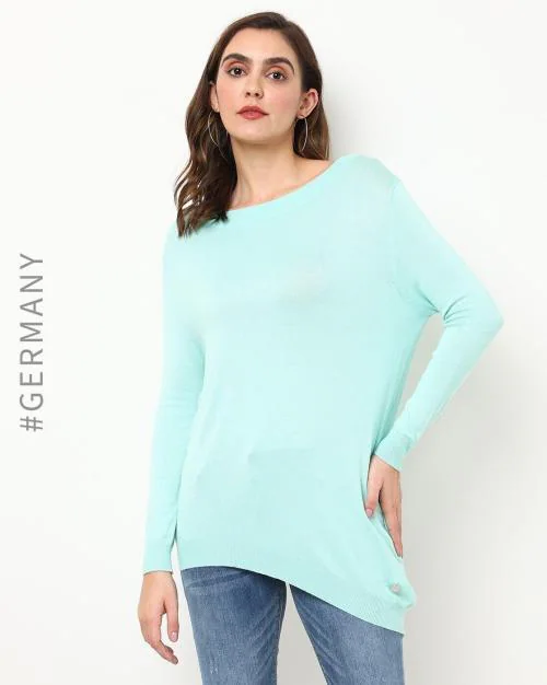 Fitted Round-Neck Top