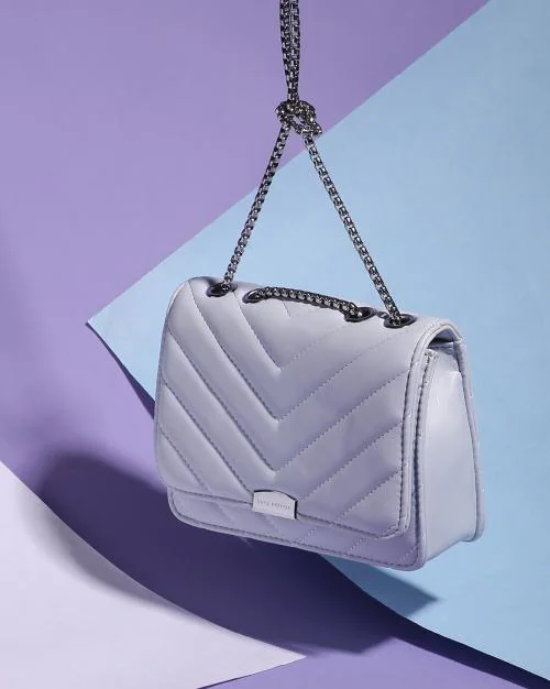 Quilted Sling Bag with Chain Strap