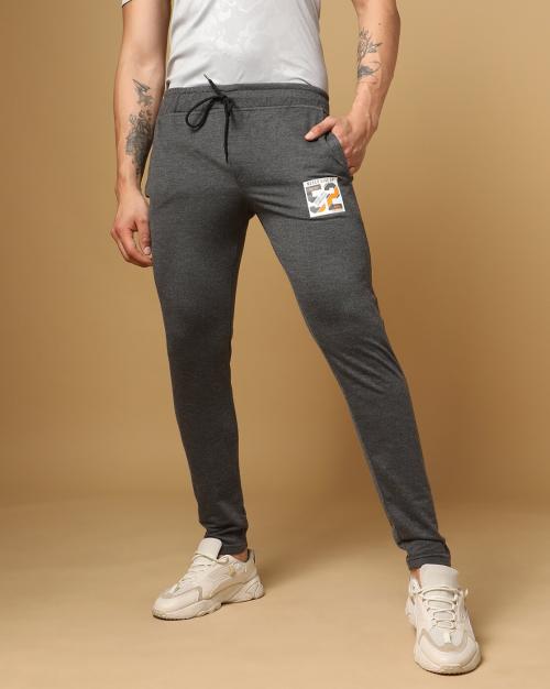 Men Straight Track Pants with Insert Pockets