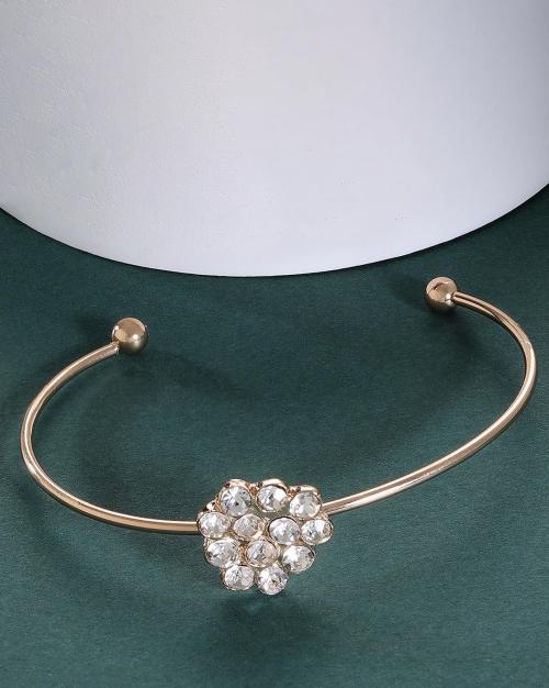 Austrian DiamondStudded Cuff Bracelet ZPFK14796 JioMart