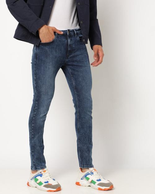 Acid Wash Skinny Fit Jeans