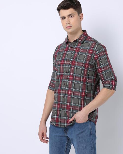 Checked Shirt with Patch Pocket