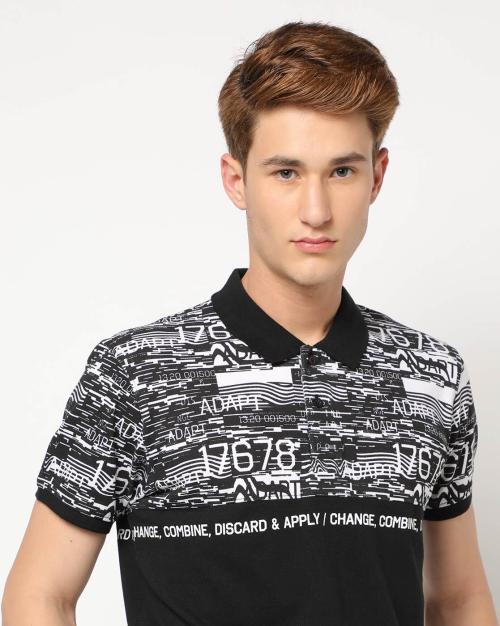 Regular Fit Abstract Print Polo T-Shirt