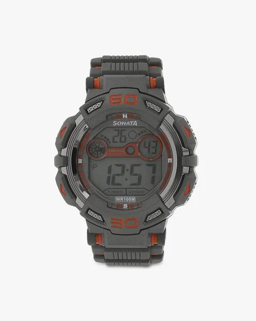 Men NP77009PP03 Water-Resistant Digital Watch