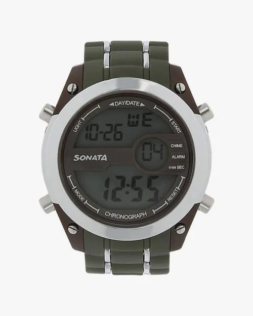 Men NP77034PP02 Water-Resistant Digital Watch
