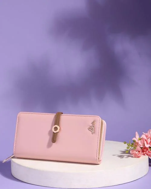 Zip-Around Wallet with Snap-Button Closure