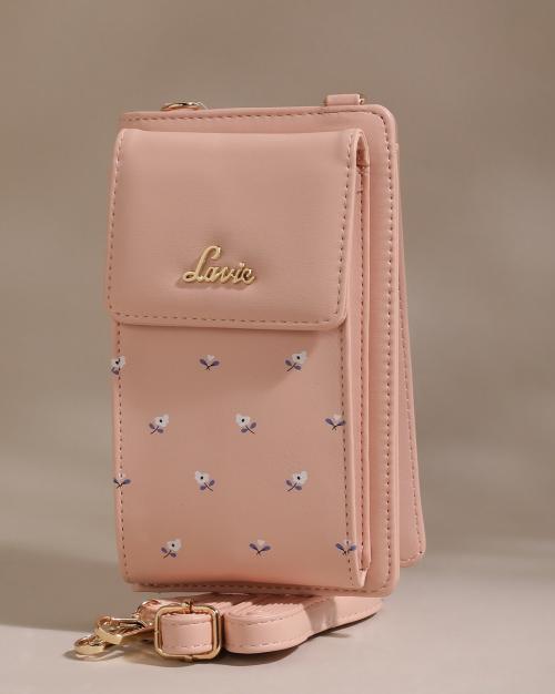 Floral Print Crossbody Bag with Detachable Strap