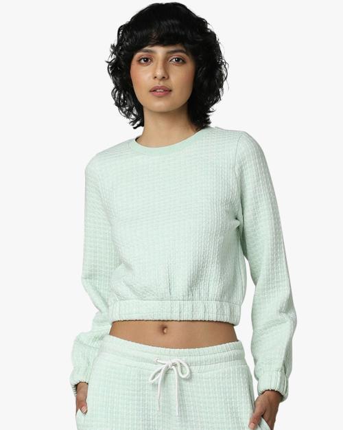 Brushed Terry Crop Sweatshirt