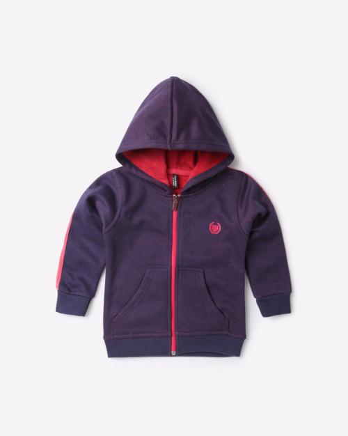 Colourblock Zip-Front Hoodie
